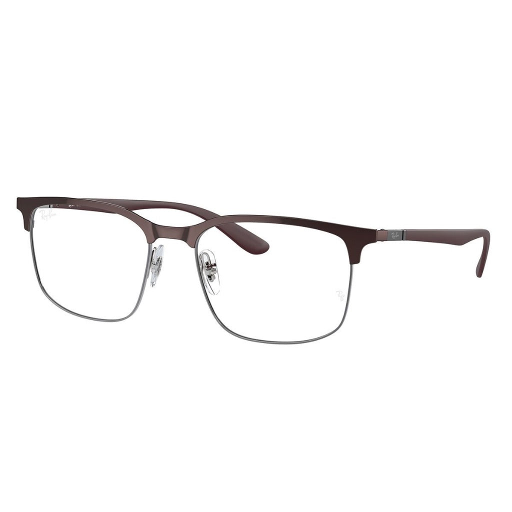 Ray-Ban 0RX6518 3162 Unisex Eyewear Frames - Polished Brown on Gunmetal, 55/19/145