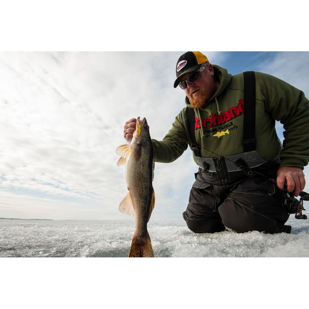 Northland Tackle Buck-Shot Coffin Ice Fishing Spoon, UV Electric Perch, 1/4 Oz, 1/Cd