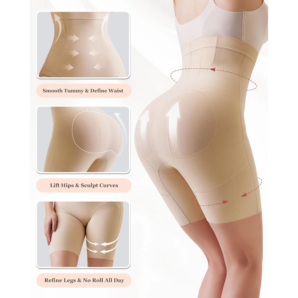 VVL Tummy Control Shapewear Shorts, High Waisted