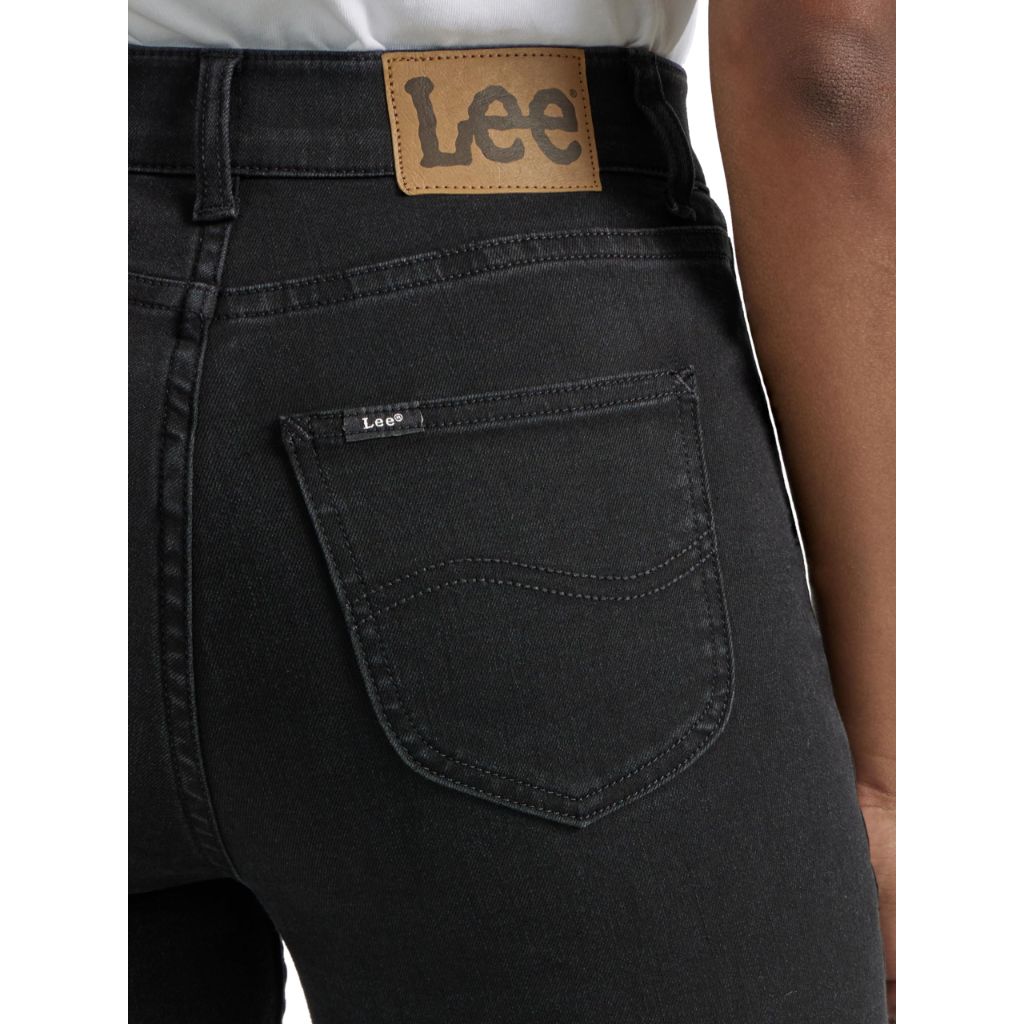Lee Women's Petite Ultra Lux Comfort Flex Motion High Rise Skinny Jean, Black, 14 Short