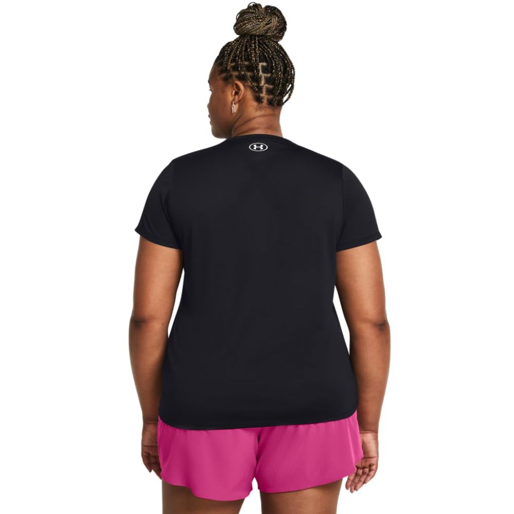 Under Armour Womens Tech Short Sleeve V Neck, Black - size XS