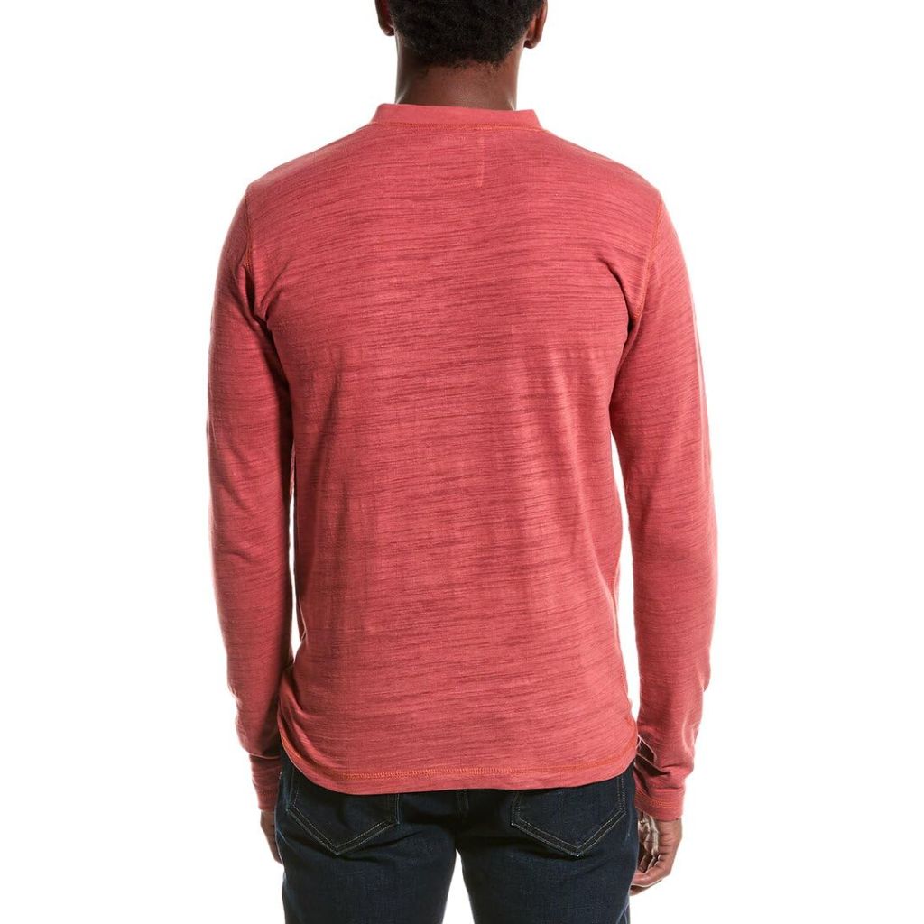 Vintage 1946's Burn Out Slub Henley, Tandori Spice Heather, Small
