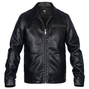 Whattry Mens Faux Leather Jacket, Motorcycle Biker Bomber Coat XXXL