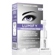 Bausch + Lomb Lumify Preservative Free Eye Drops for Redness Relief - 0.013 fl. oz. (20 Vials)