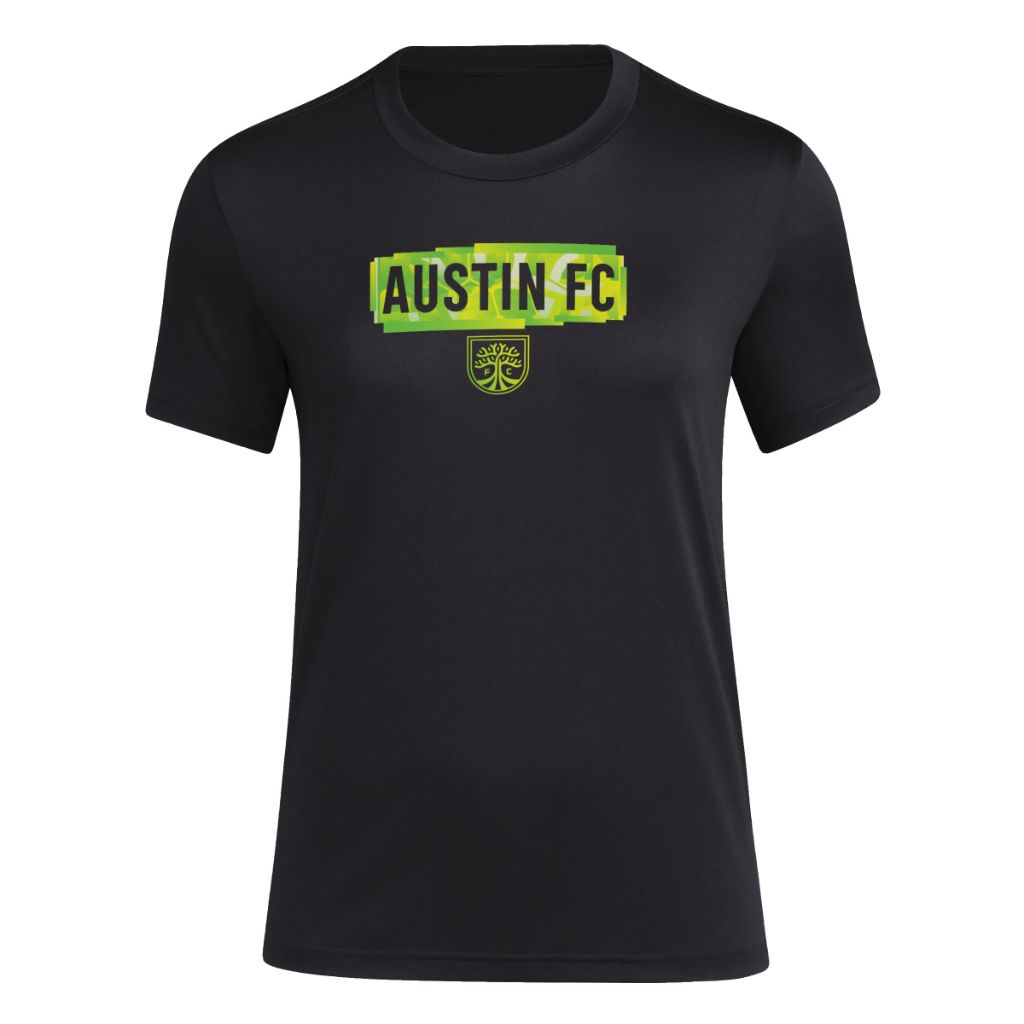 Adidas Women's Austin City FC Local Pop Short Sleeve Pre-game T-shirt, Black, XX-Large