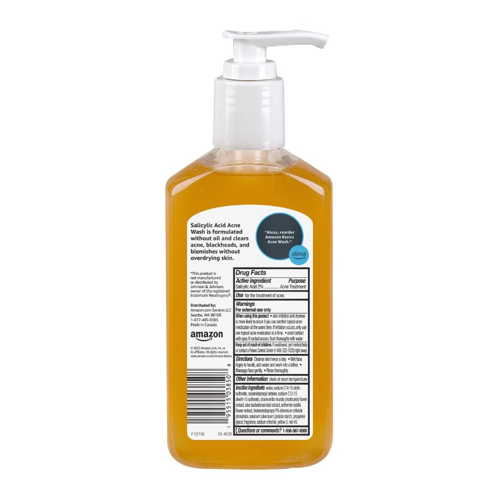Amazon Basics Salicylic Acid Acne Treatment Face Wash, Oil-Free - 6 fl oz