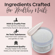 Tones USA Coverland Acrylic Nail Powder MMA & Cruelty Free - 3.5oz "Snowflakes"