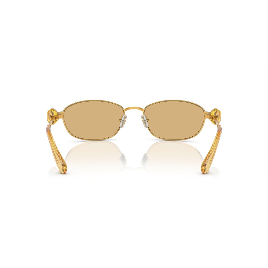 Swarovski SK7010 Sunglasses, Yellow Gold/Light Yellow Mirrored Silver, 59 mm