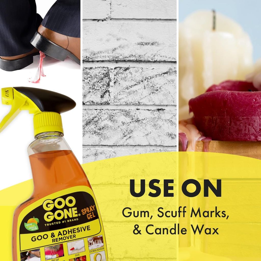 Goo Gone Spray Adhesive Remover Gel 12 Oz with Scraper