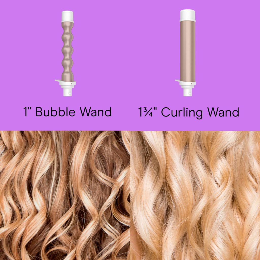 Conair Double Ceramic Multi-Attachment Hair Styler, 5-in-1 Hair Curling Wand Set | White/Rose Gold