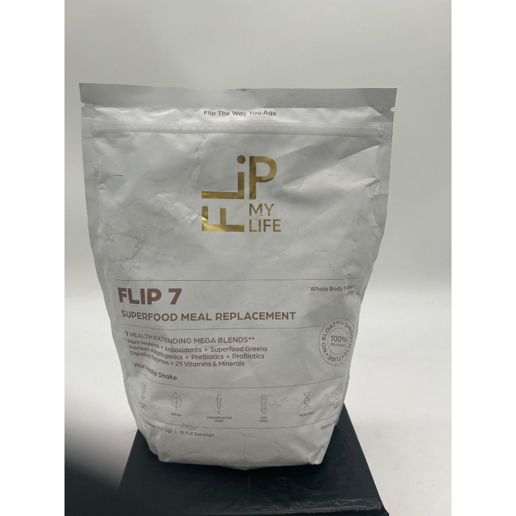 Flip My Life Flip 7 SuperFood Meal Replacement Powder, Vital Vanilla, 15 Servings