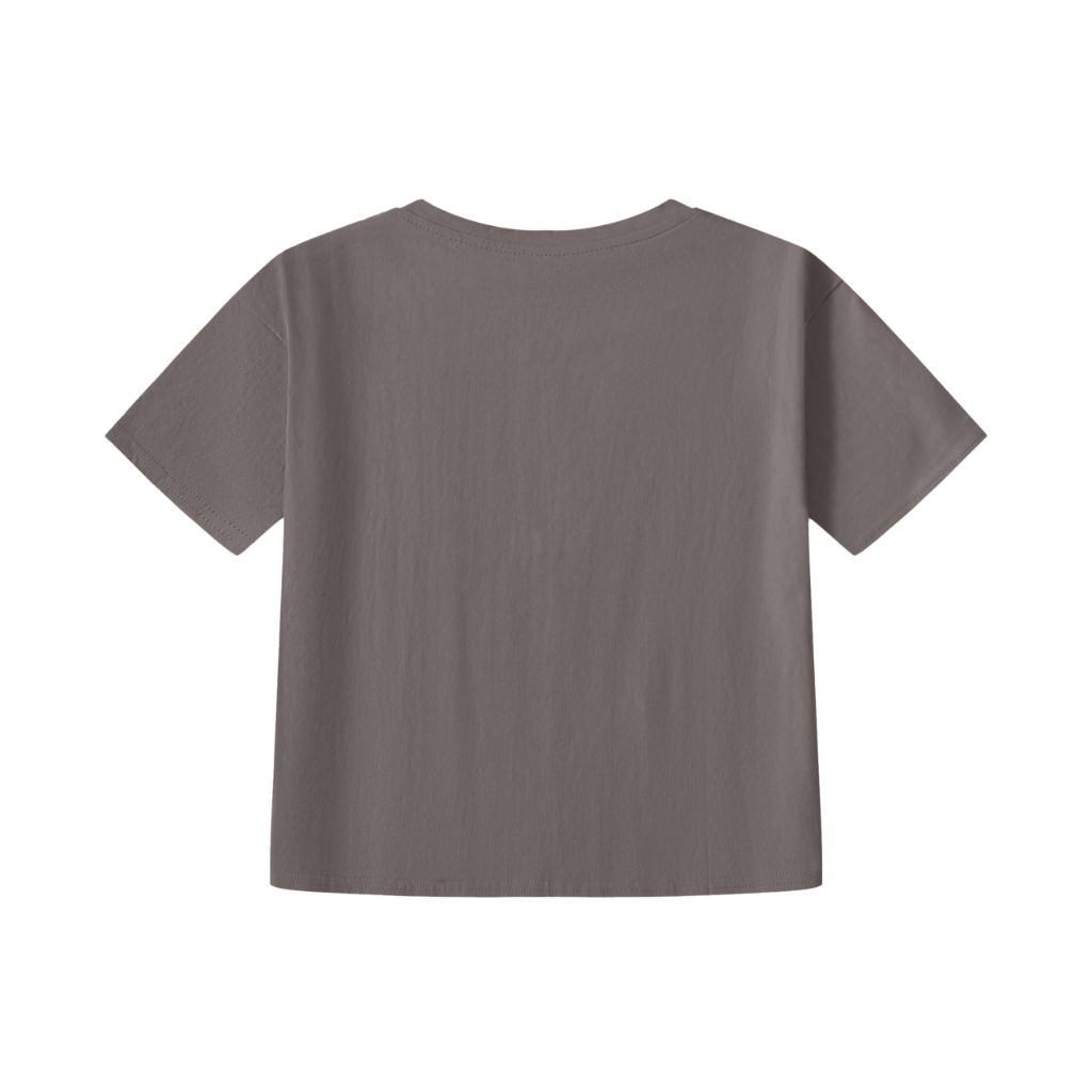 Eymitory Girl's Car Letter Graphic Print Round Neck Short Sleeve Tee, Size 5-6