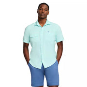 Men's IZOD Sunshield Performance Short Sleeve Button Down Shirt, Size: XXL, Limpet White