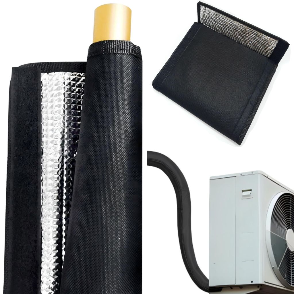 HVAC Pipe Insulation Wrap 3 Layers Flexible AC Line Insulation Cover 72 X 10.2 Inch Air Conditioner Hose Insulation Sleeve for Outdoor Mini Split