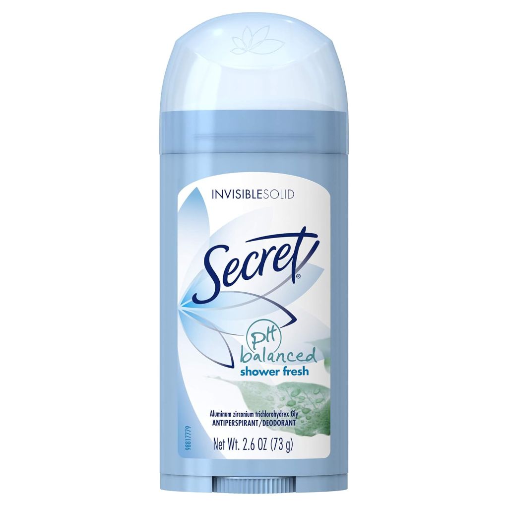 Secret Women's pH Balanced Invisible Solid Antiperspirant and Deodorant - Shower Fresh, 2.6 oz.