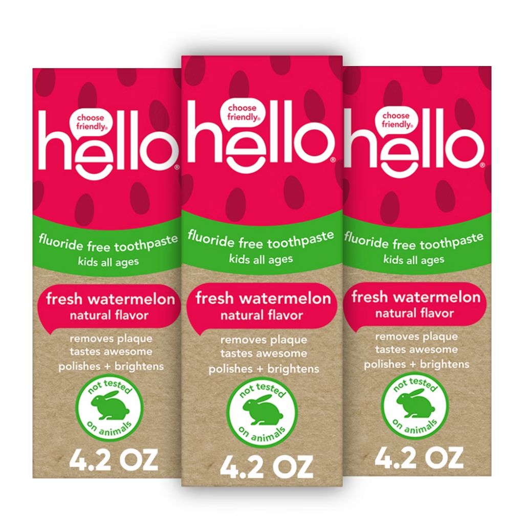hello Kids' Fluoride Free Toothpaste - Watermelon - 4.2oz/3pk