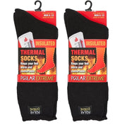 Polar Extreme Thermal Hiking Socks – Cushioned, Insulated, Warm para Boots, Men & Women, One Size Fits Most 6-12, 2-Pack