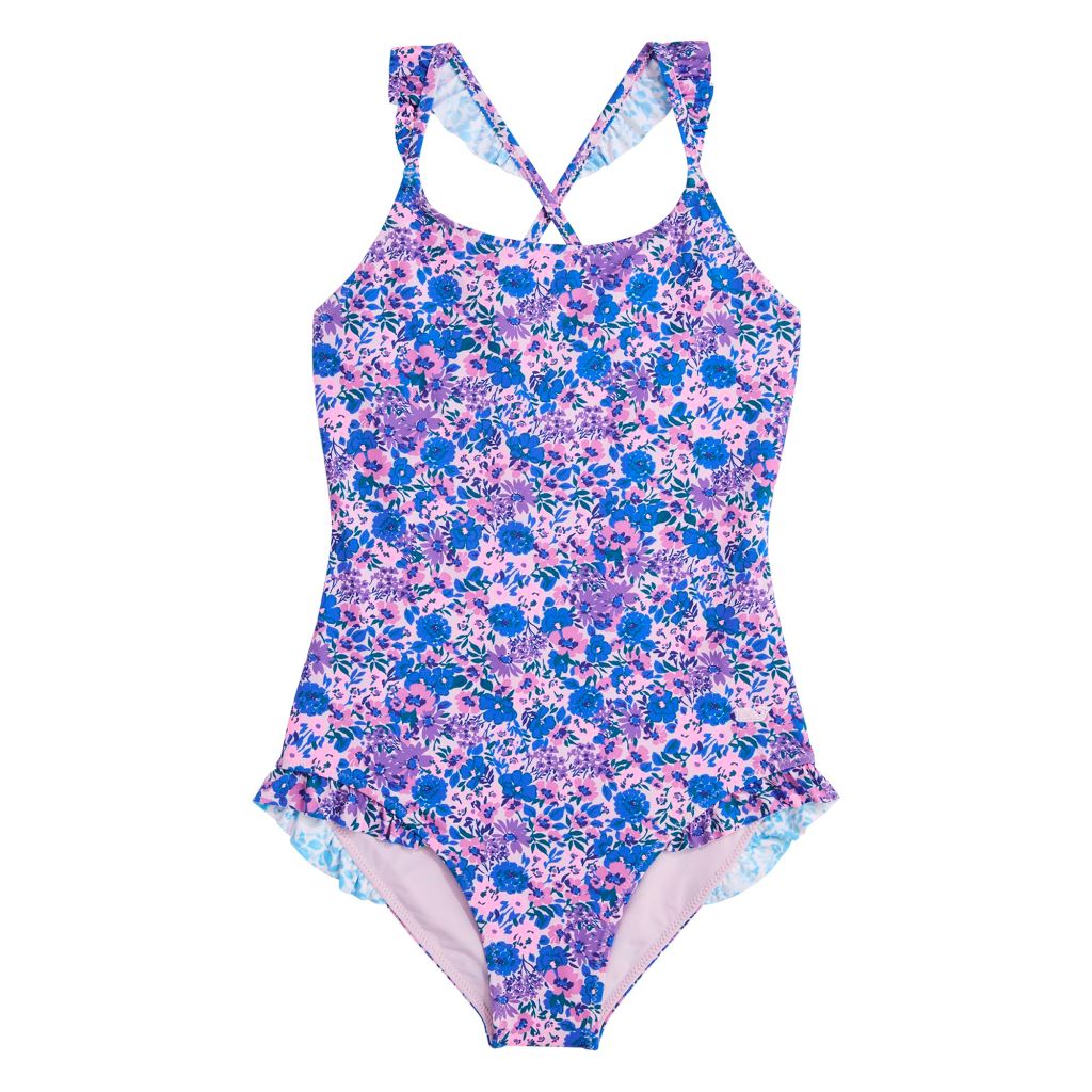 Vineyard Vines Girls Ruffle One Piece, Helen Floral