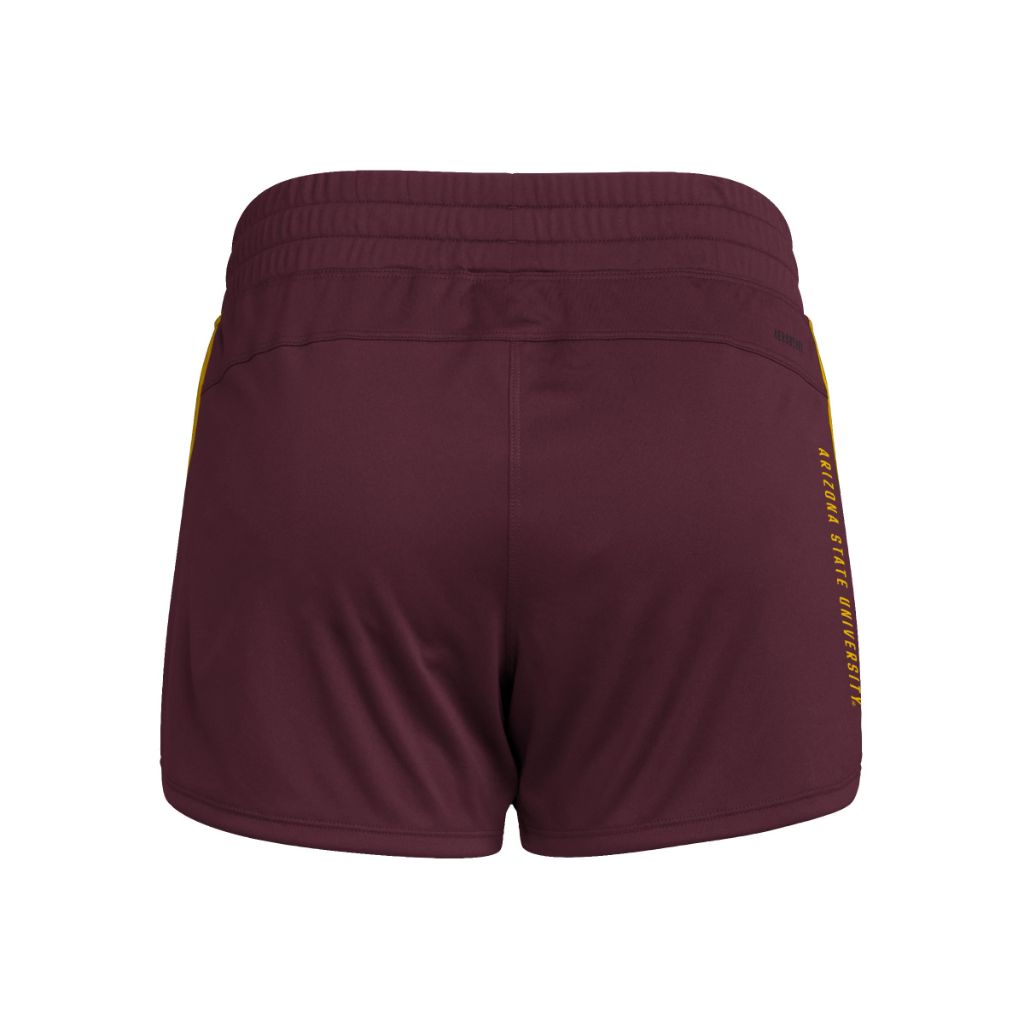 Adidas Women's D4T Woven Arizona State University Training Shorts, Team Maroon/Team Gold/Arizona State University, Medium/5" Inseam