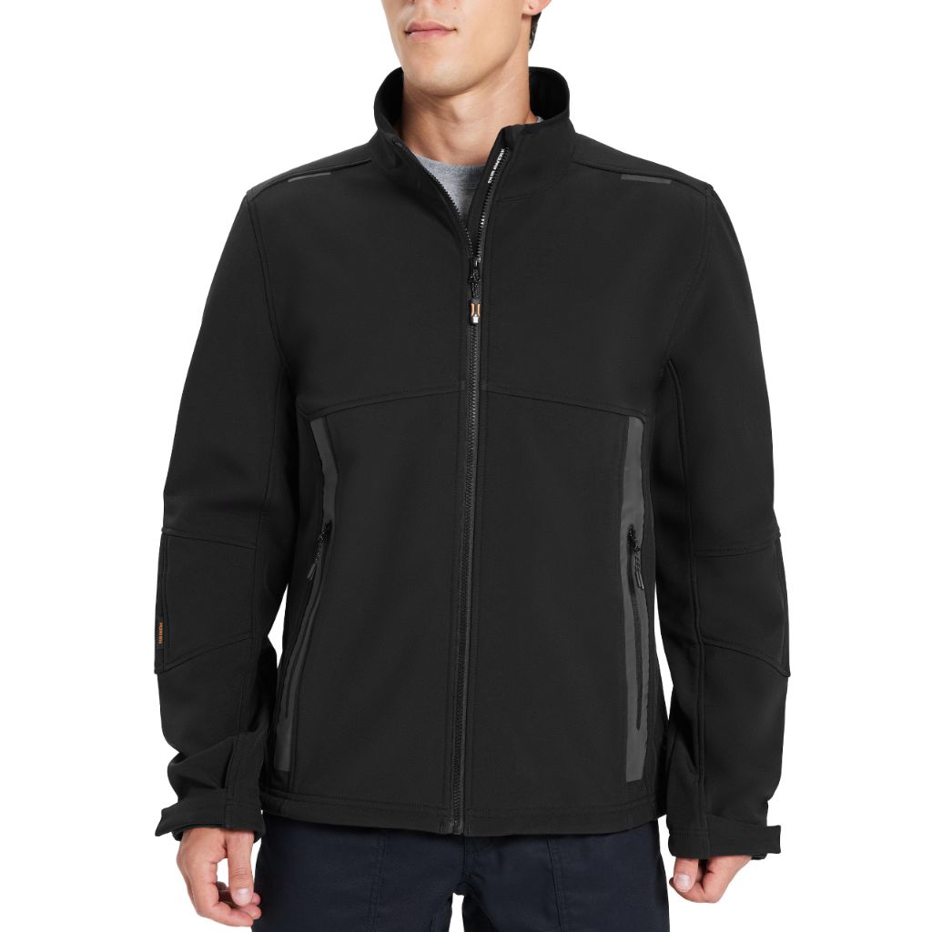 DURAWERK Men's Softshell Water-Resistant Fleece Jacket - Black, XL