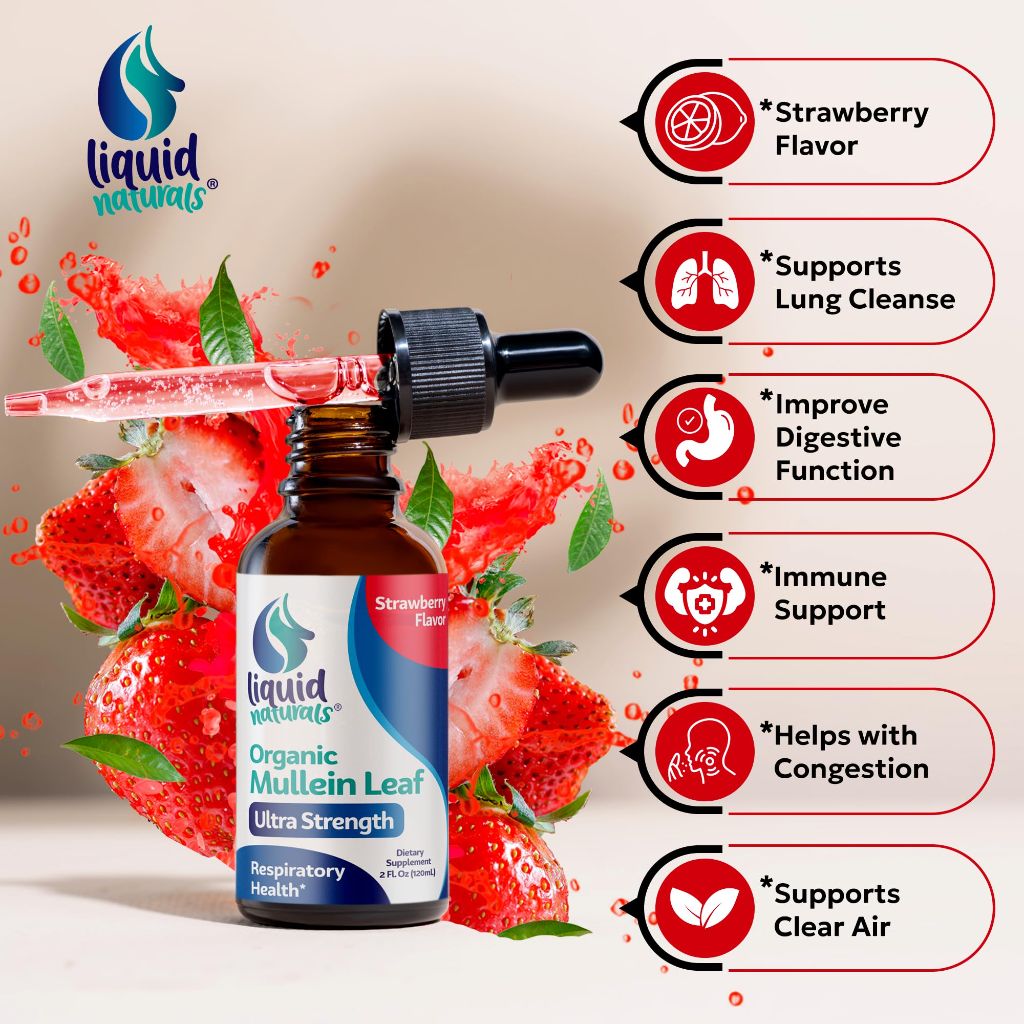 Liquid Naturals Mullein Drops for Lungs, 2 Fl. Oz