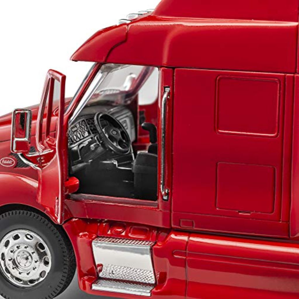 Danbury Toys Wheel Master 1/32 Die-Cast Peterbilt 387 Tractor Trailer Toy (Red)