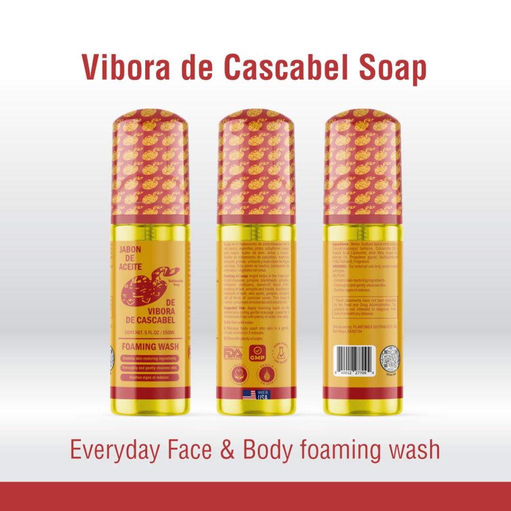 Jabón De Aceite de vibora de cascabel FOAMING WASH (LAVADO ESPUMOSO) 150 ml