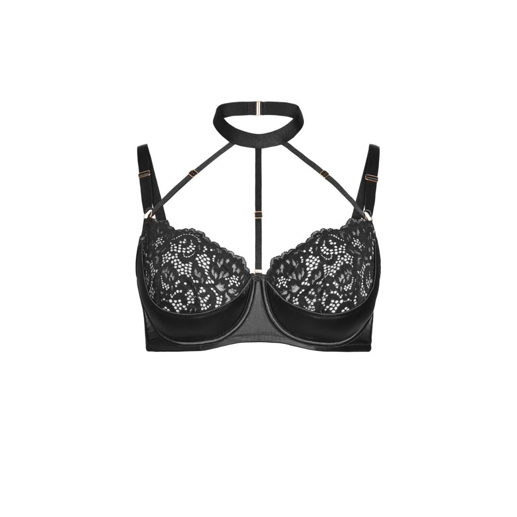 SZ 34G, Fox & Royal Women's Plus Size Bra - Hollie Underwire Demi | Black