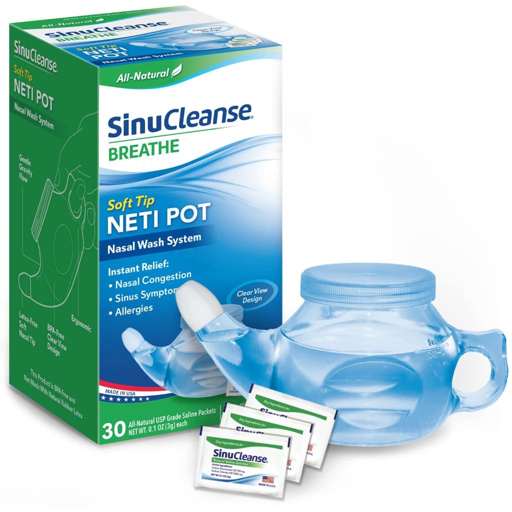 SinuCleanse Soft Tip Neti Pot Nasal Wash System | 0.1 oz (3g) each