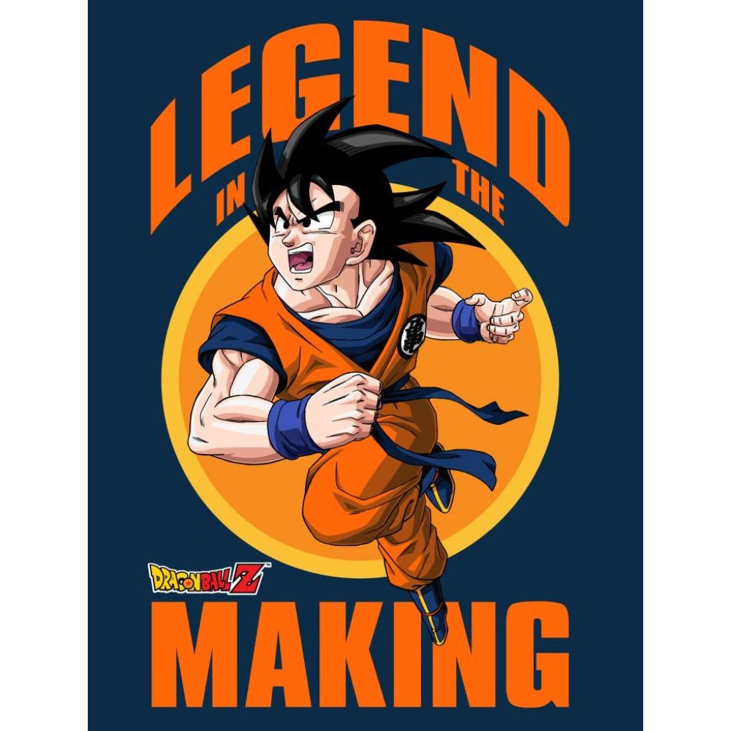 Dragon Ball Z Legend in The Making Youth Crew Neck Short Sleeve Navy Blue T-Shirt-XS