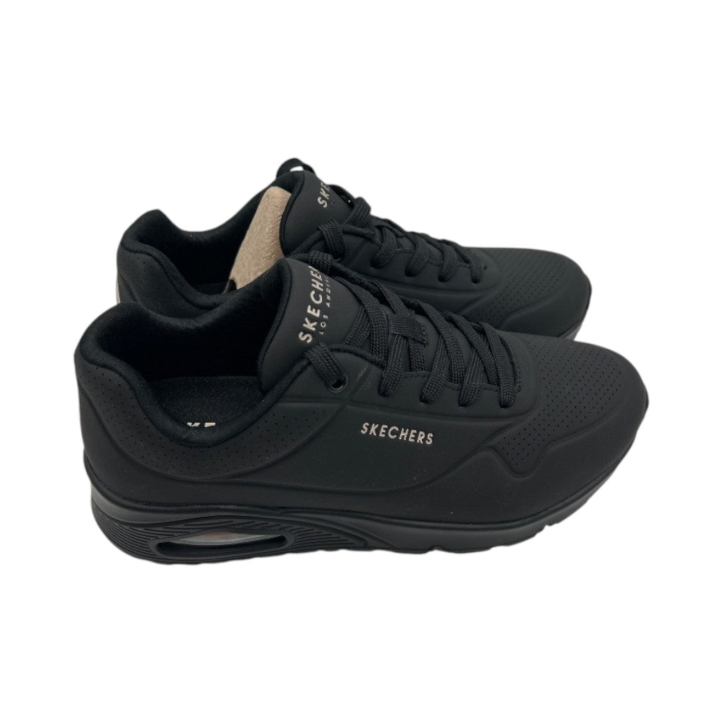 Skechers Women's Uno Stand On Air Sneaker, Black/Black - Size 8.5 Wide
