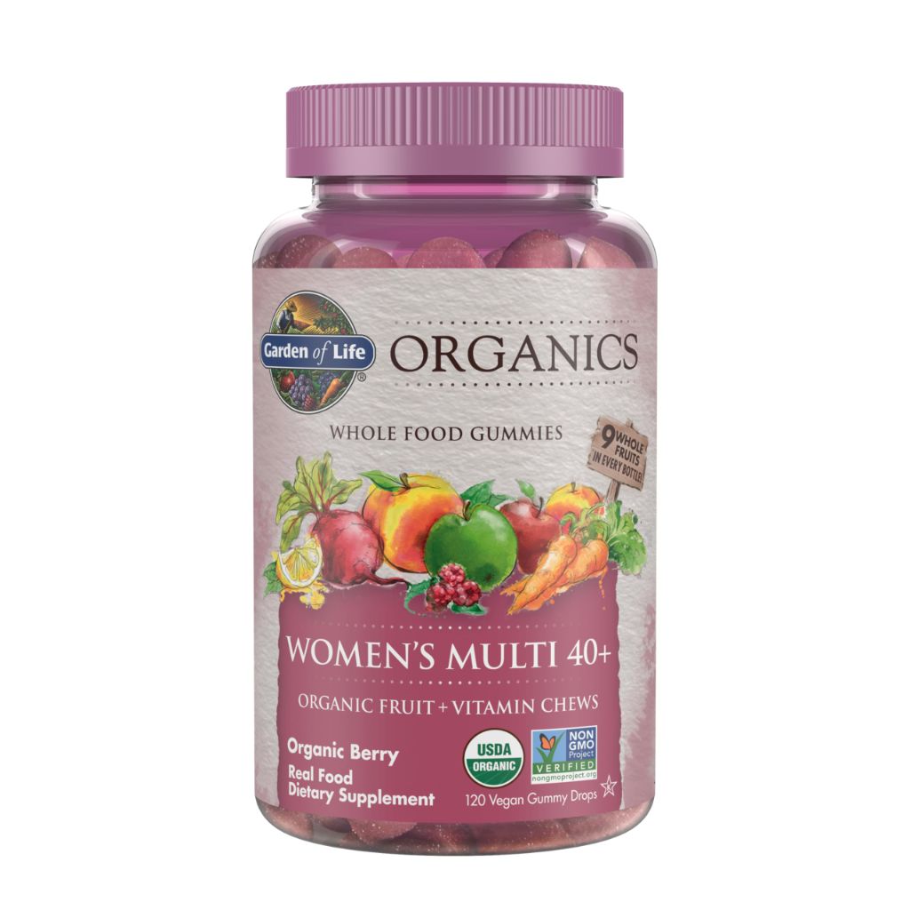 Garden of Life Organics Women 40+ Gummy Vitamins, Berry - 120 Real Fruit Gummies
