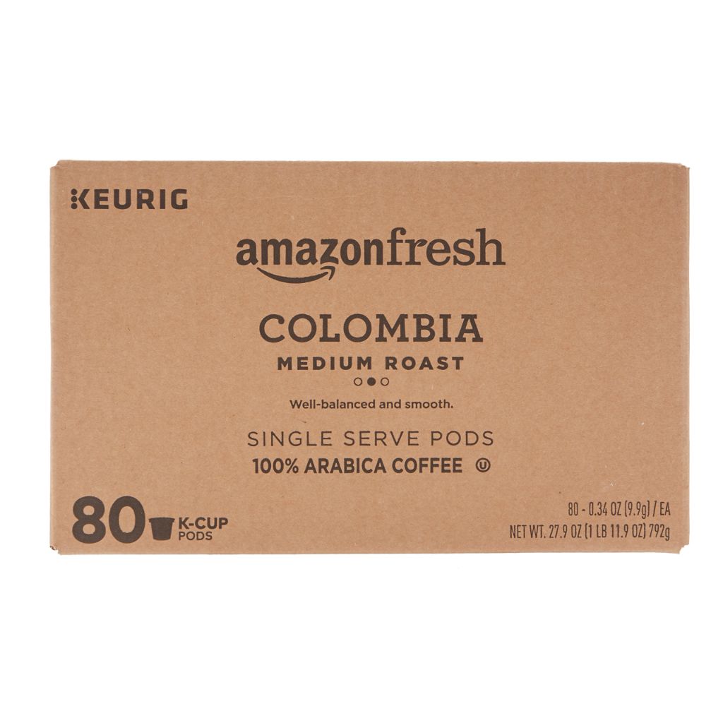 AmazonFresh Colombia Medium Roast Keurig K-Cup Coffee Pods, 80ct.