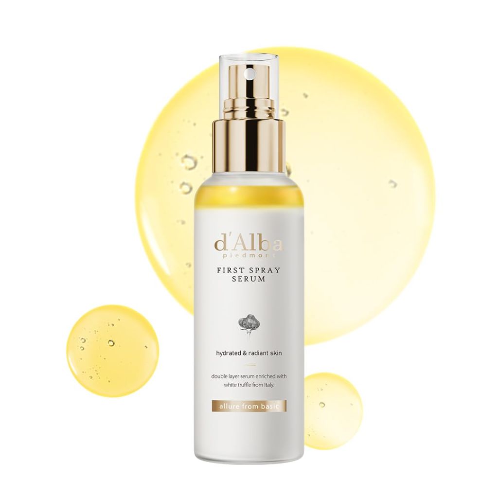D'alba Piedmont Italian White Truffle First Spray Serum, Light-weight Face Moisturizer, Korean Skin Care (3.38 fl oz.)