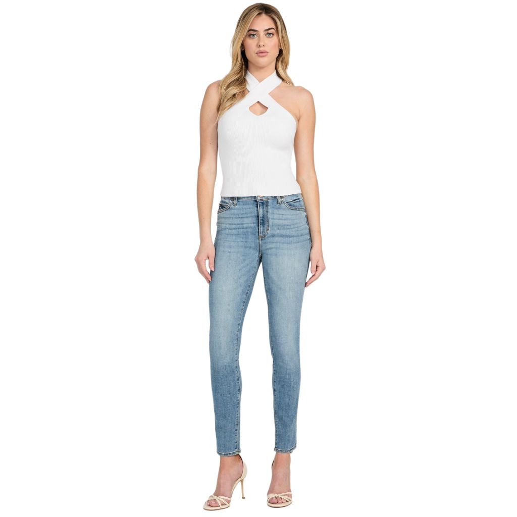 SZ 34, Guess Women's High Rise 1981 Skinny Jeans | Zircon Blue