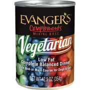Evanger's Complements Vegetarian Dinner – 12 Count, 12.5 oz Each – Grain-Free Plant-Based Food for Dogs & Cats