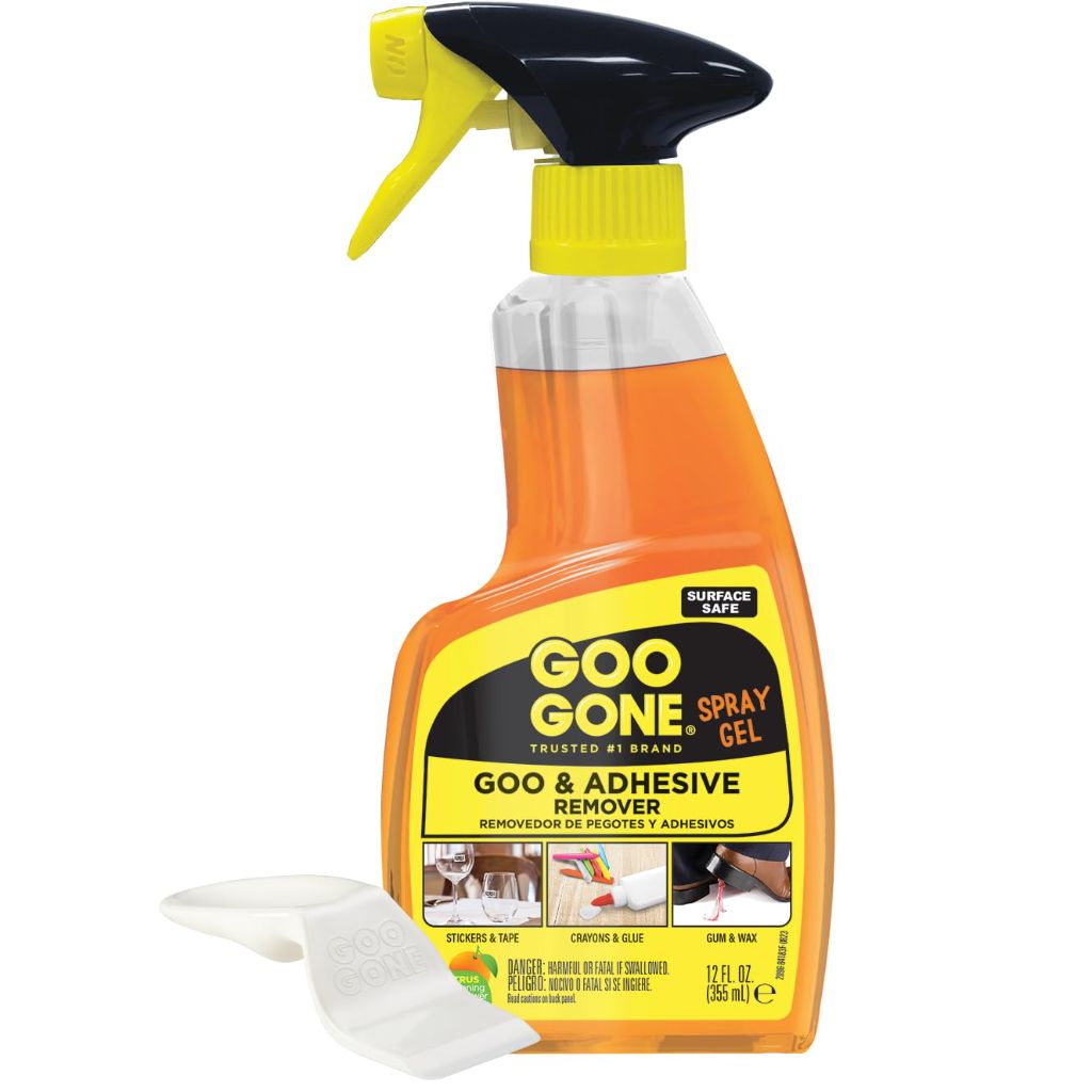 Goo Gone Spray Adhesive Remover Gel 12 Oz with Scraper