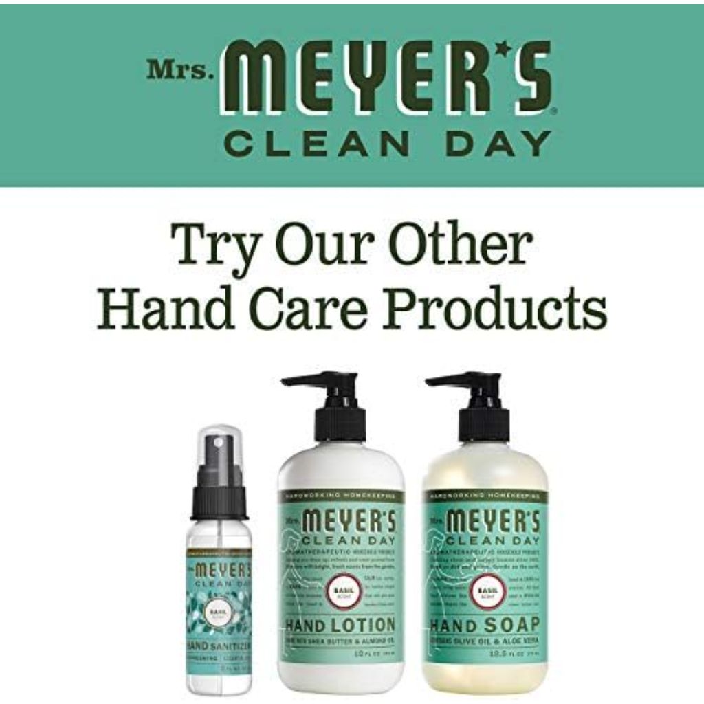 MRS. MEYER'S CLEAN DAY Hand Soap Refill, Made with Essential Oils, Biodegradable Formula, Basil, 33 fl. oz