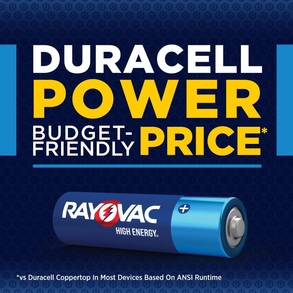 Rayovac AA Batteries, Double A Battery Alkaline - 60ct