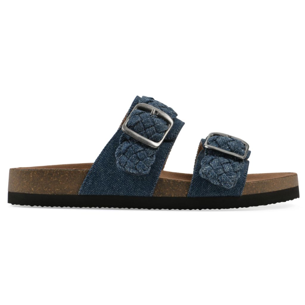WHITE MOUNTAIN Women's Hey Hey Sandal, Dkblue/Fabric - size 10