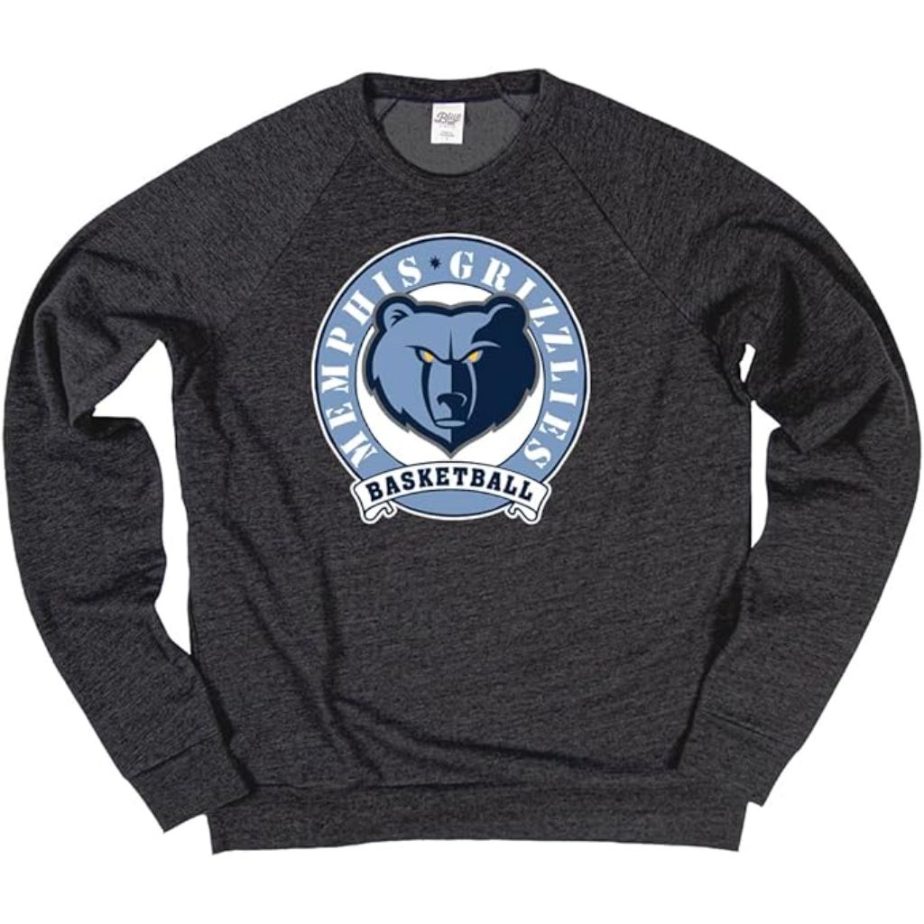Blue 84 NBA Officially Licensed Tri-Blend Crewneck Sweatshirt - Memphis Grizzlies, Size XL
