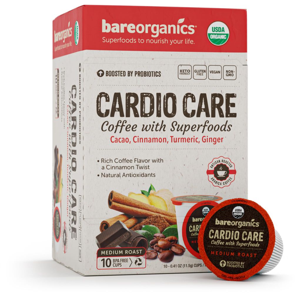 Cardio Care Organic Coffee Pods - 10 Recyclable Single Serve K-Cups