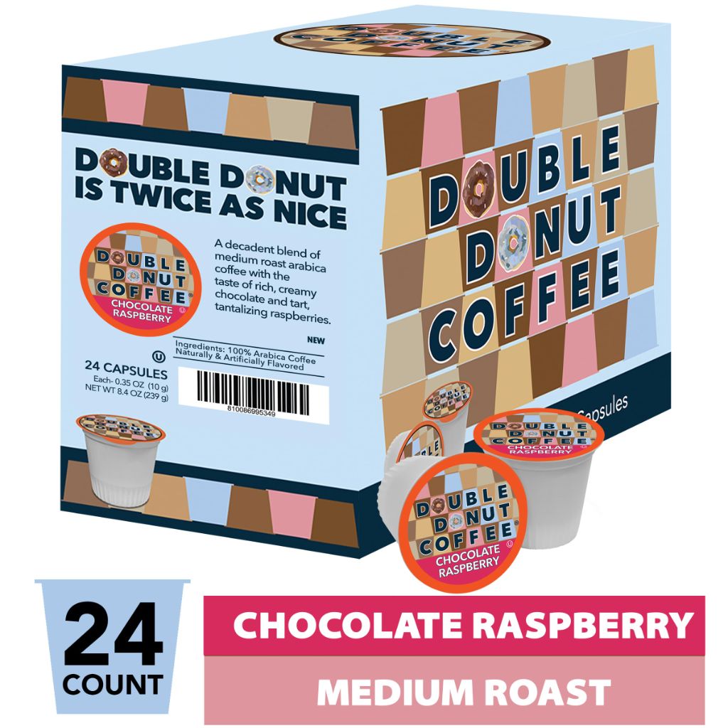 Double Donut Chocolate Raspberry Keurig K-Cup Coffee Pods, 24ct.