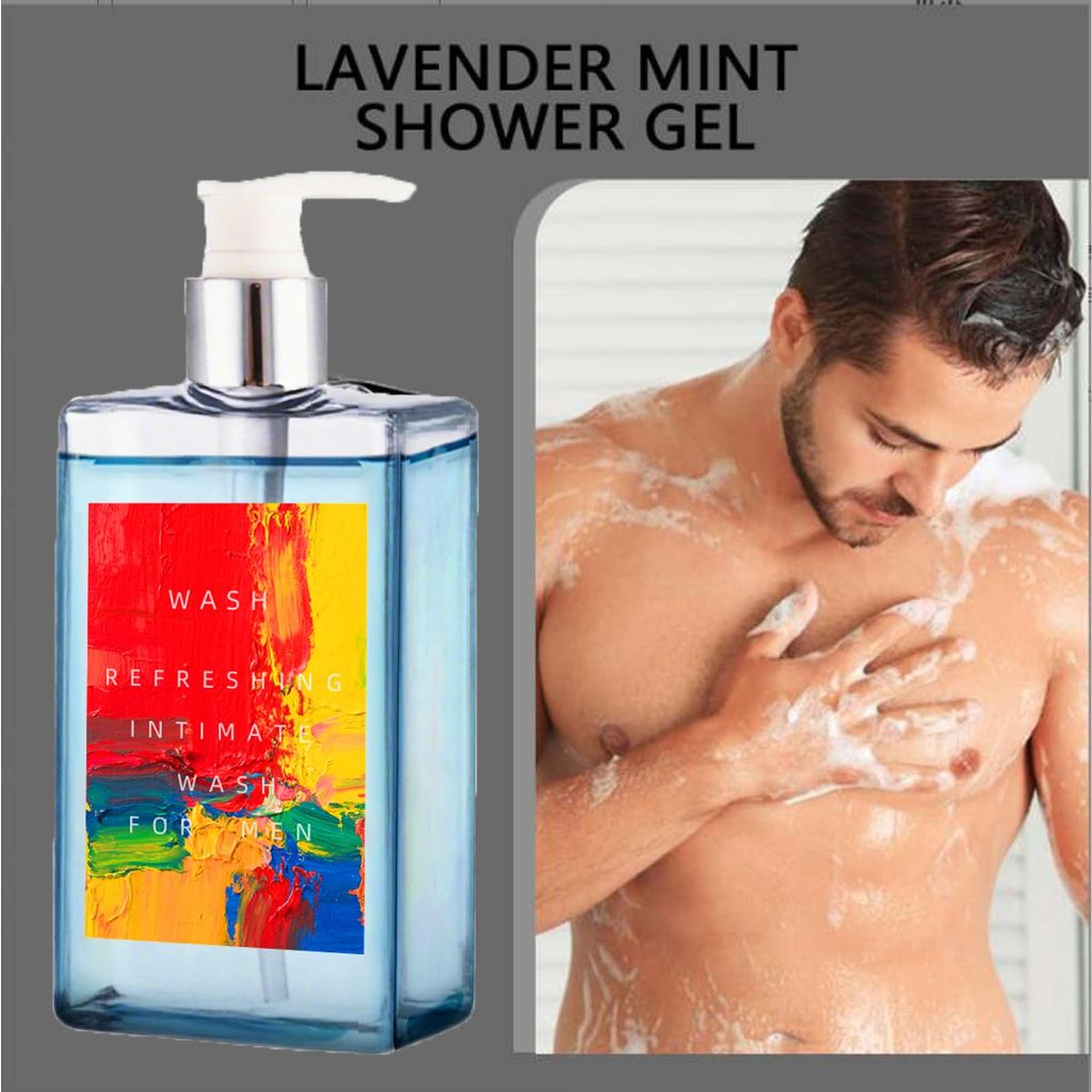 Refresh Intimate Body Wash for Men, Natural PH Balance  - Blue Perfume Scent, 10 fl. oz.
