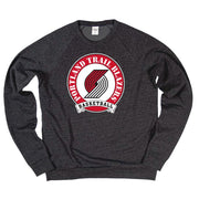 Portland Trail Blazers NBA Officially Licensed Tri-Blend Crewneck Sweatshirt Black, Large
