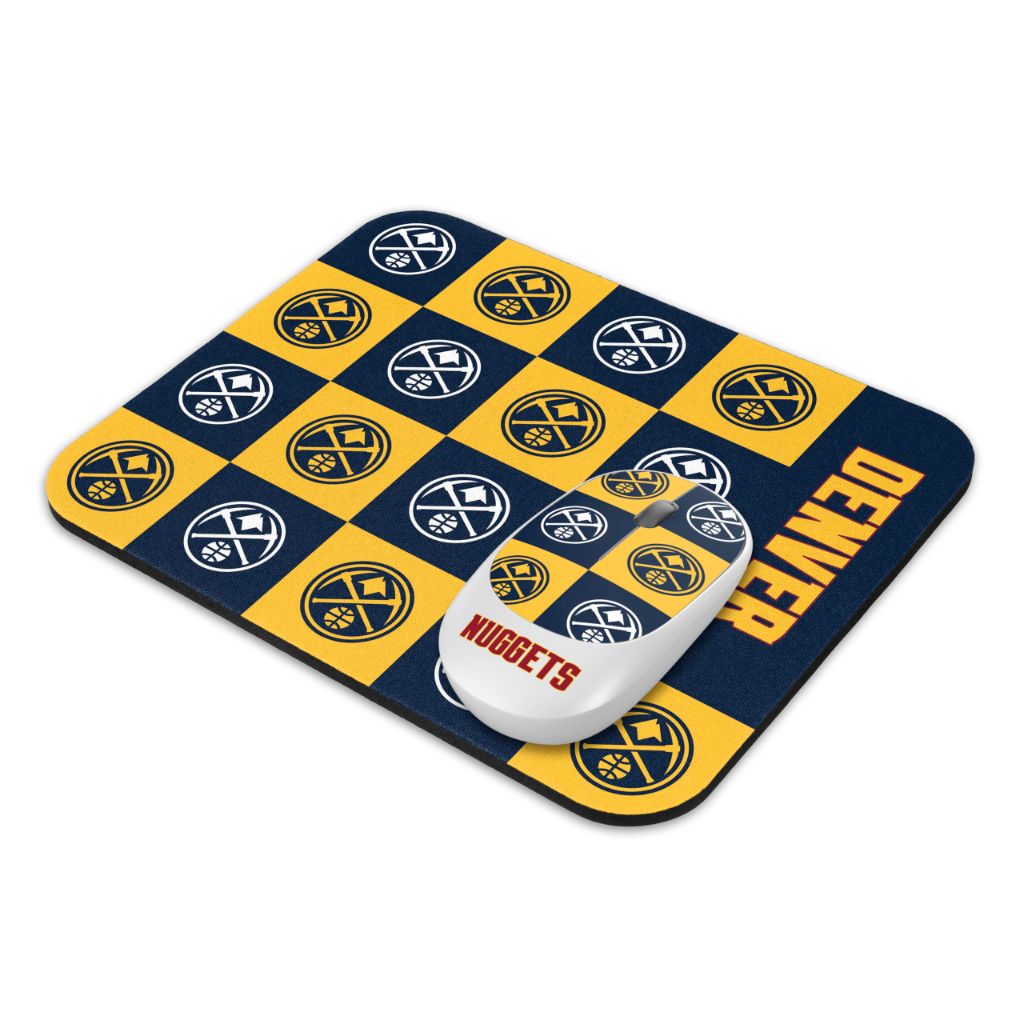‎SOAR NBA Wireless Mouse and Mouse Pad- Checkered, Denver Nuggets