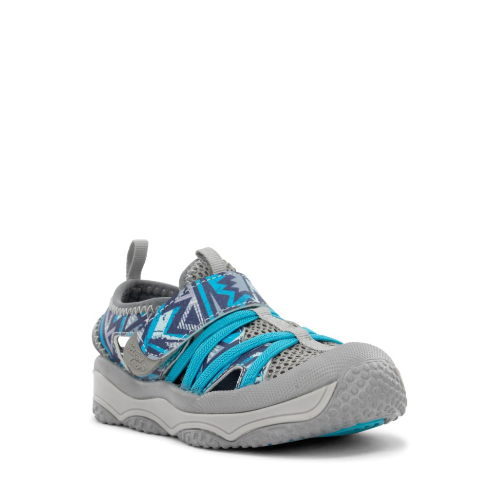 SZ 12, Western Chief Kids Shore Runner Sandal - for Boys and Girls, Gray