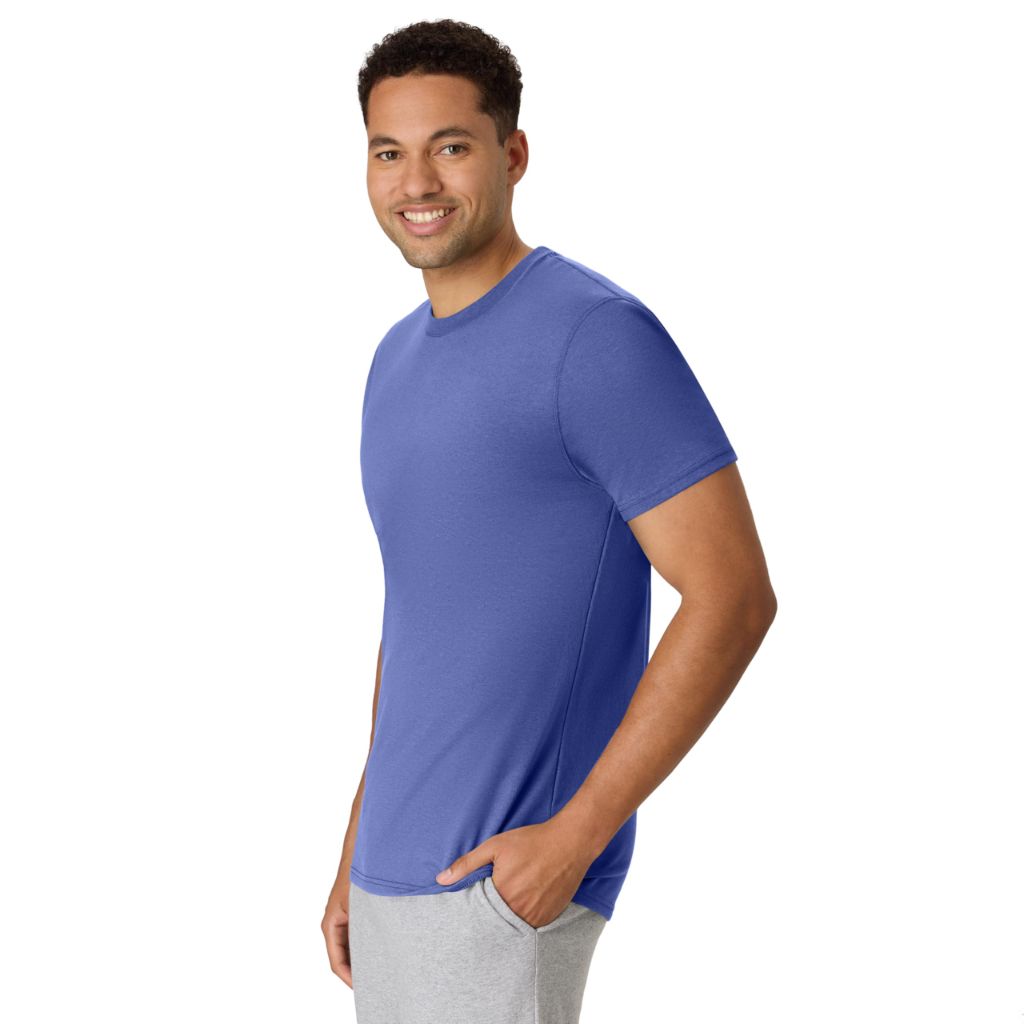 Hanes Comfort Blend Originals Lightweight, Crewneck T-Shirts for Men, Royal Tri-blend, 2XT