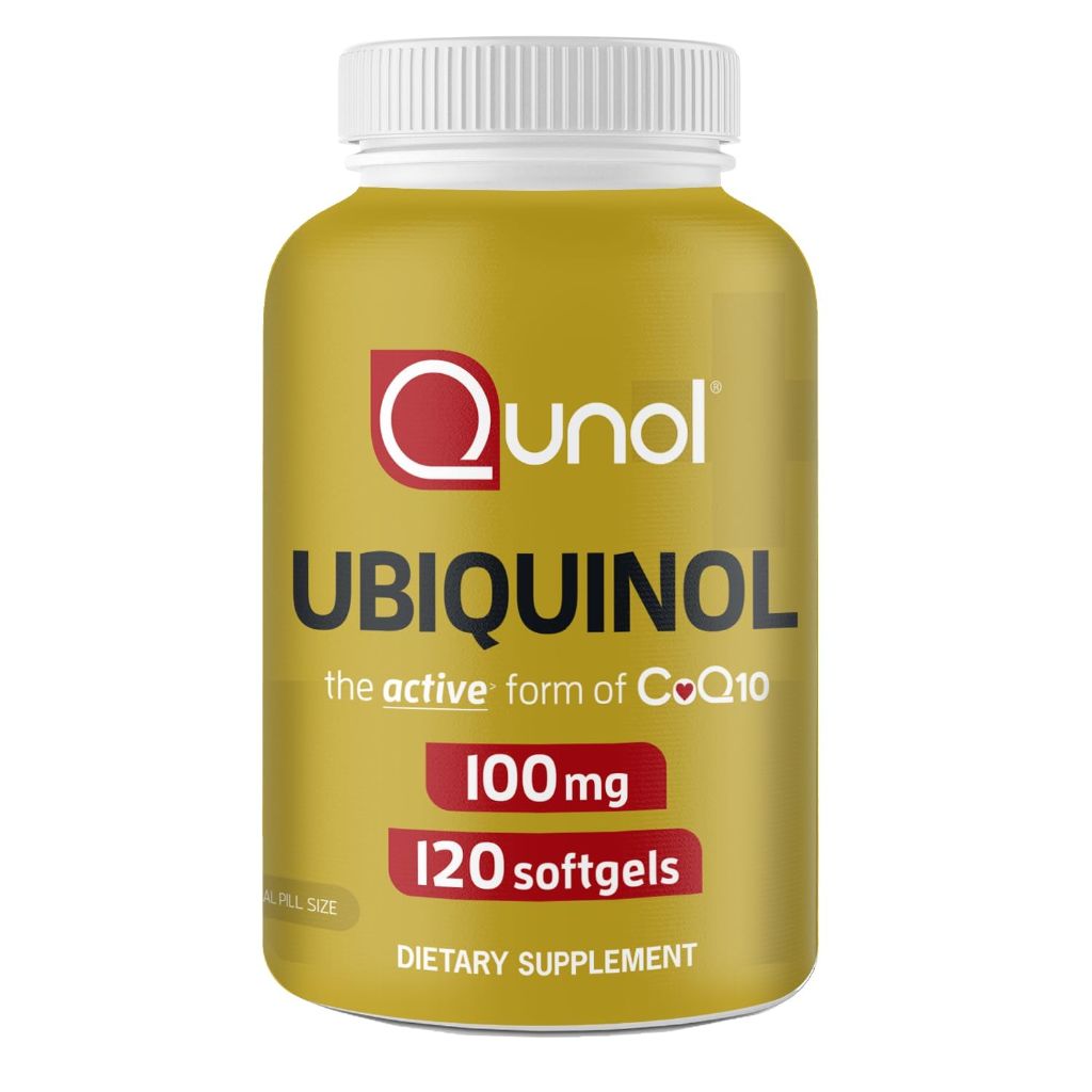 Qunol 100mg Ubiquinol, Powerful Antioxidant for Heart & Vascular Health, Essential for Energy Production,  120 Count
