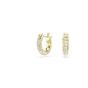 Swarovski Dextera Hoop Earrings - Pavé, Mini, White, Gold-Tone Finish (5734275)